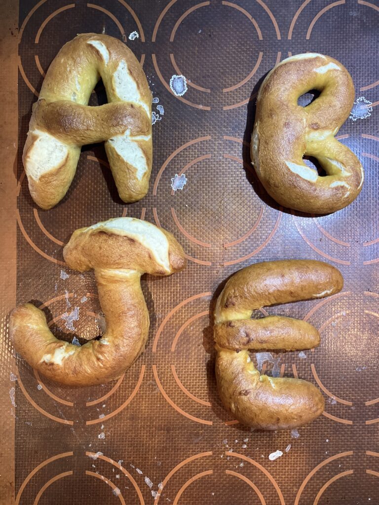 pretzel letters