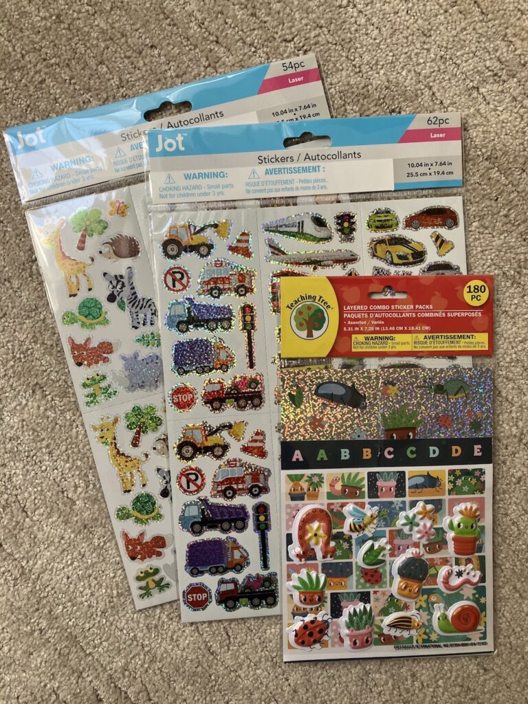 stickers, dollar tree